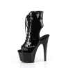 Pleaser ADORE-1016 Black Patent High Heeled Ankle Boots