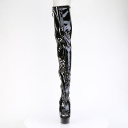 Pleaser DELIGHT-4017 Black Heeled Crotch High Boots