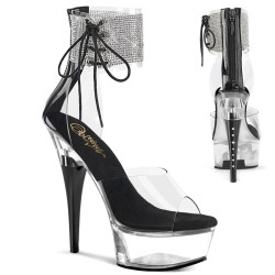 Pleaser CAPTIVA-624RS Black Ankle Cuff High Heels Shoes