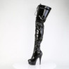 Pleaser DELIGHT-4023 Black Patent Sale Women