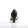 Pin Up Couture WIGGLE-17 Black Cream Vegan Leather Sale
