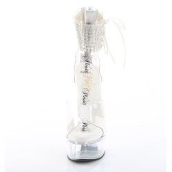 Pleaser CAPTIVA-624RS White Ankle Cuff High Heels Shoes
