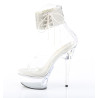 Pleaser CAPTIVA-624RS White Ankle Cuff High Heels Shoes