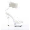 Pleaser CAPTIVA-624RS White Ankle Cuff High Heels Shoes