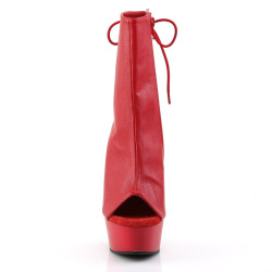 Pleaser DELIGHT-1018 Red Vegan Leather Sale Women