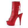 Pleaser DELIGHT-1018 Red Vegan Leather Sale Women