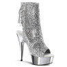 Pleaser DELIGHT-1018G Silver Glitter Chrome Sale Women