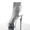 Pleaser DELIGHT-1018G Silver Glitter Chrome Sale Women
