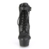 Pleaser DELIGHT-600-05 Black Vegan Leather Ankle Boots