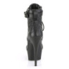 Pleaser DELIGHT-600-05 Black Vegan Leather Ankle Boots