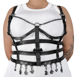 Demonia DA-118-LXL Black Vegan Leather Accessories Women