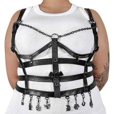 Demonia DA-118-LXL Black Vegan Leather Accessories Women