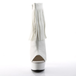 Pleaser DELIGHT-1019 White Vegan Leather Sale Women