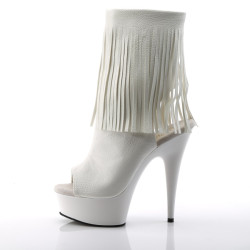 Pleaser DELIGHT-1019 White Vegan Leather Sale Women