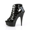 Pleaser DELIGHT-600-11 Black Patent Sale Women