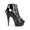 Pleaser DELIGHT-600-11 Black Patent Sale Women