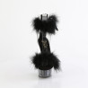Pleaser DELIGHT-624F Black Feathers Platform Heeled Shoes