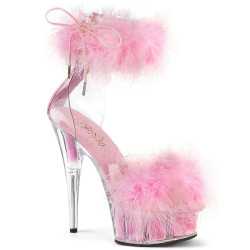 Pleaser DELIGHT-624F Rose Feathers Platform Heeled Shoes