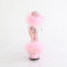 Pleaser DELIGHT-624F Rose Feathers Platform Heeled Shoes
