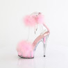 Pleaser DELIGHT-624F Rose Feathers Platform Heeled Shoes
