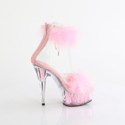 Pleaser DELIGHT-624F Rose Feathers Platform Heeled Shoes
