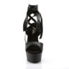 Pleaser DELIGHT-600-14 Black Ankle Cuff High Heels