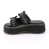 Demonia EMILY-100 Black Vegan Platform Women Mules