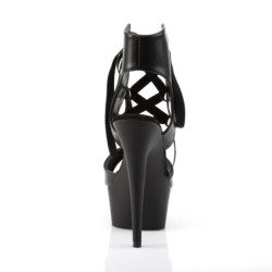 Pleaser DELIGHT-600-14 Black Ankle Cuff High Heels
