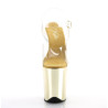 Pleaser FLAMINGO-808 Gold Chrome Platform Pole Dance Shoes