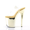 Pleaser FLAMINGO-808 Gold Chrome Platform Pole Dance Shoes