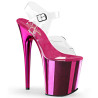 Pleaser FLAMINGO-808 Pink Chrome Platform Pole Dance Shoes