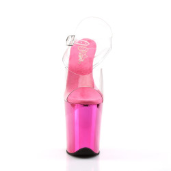 Pleaser FLAMINGO-808 Pink Chrome Platform Pole Dance Shoes
