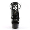 Pleaser DELIGHT-600-20 Black High Heeled Ankle Boots