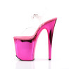 Pleaser FLAMINGO-808 Pink Chrome Platform Pole Dance Shoes