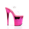 Pleaser FLAMINGO-808 Pink Chrome Platform Pole Dance Shoes