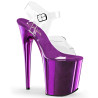 Pleaser FLAMINGO-808 Purple Chrome Platform Pole Shoes