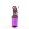 Pleaser FLAMINGO-808 Purple Chrome Platform Pole Shoes