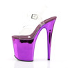Pleaser FLAMINGO-808 Purple Chrome Platform Pole Shoes
