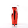Pleaser FLAMINGO-808 Red Chrome Platform Pole Dance Shoes