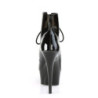 Pleaser DELIGHT-600-22 Black Patent Heeled Ankle Boots