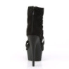 Pleaser DELIGHT-600-24 Black Criss Cross Bootie Sandals