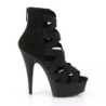 Pleaser DELIGHT-600-24 Black Criss Cross Bootie Sandals