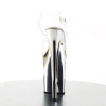 Pleaser FLAMINGO-808 Silver Chrome Platform Pole Shoes