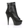 Pleaser DELIGHT-600-27LC Black Vegan Leather Fabric
