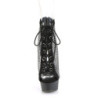 Pleaser DELIGHT-600-33RM Black Vegan Suede Strass Mesh