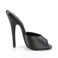 Devious DOMINA-101 Black Vegan Leather Mules Women