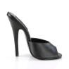 Devious DOMINA-101 Black Vegan Leather Mules Women