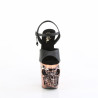Pleaser RAPTURE-809-LT Black Vegan Leather Satin Copper