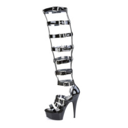 Pleaser DELIGHT-600-46 Black Patent Sale Women