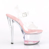 Pleaser SKY-308WHG Floating Glitter Hearts Platform Heels